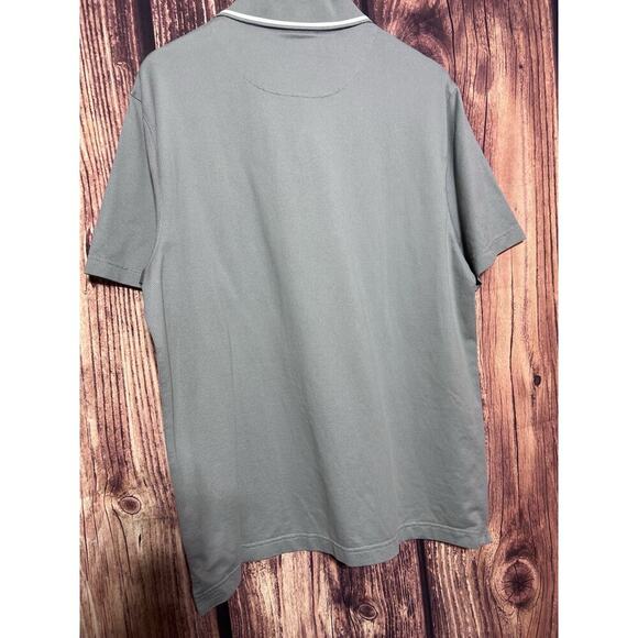 Ted Baker Shirt Men XL Button Polo GRAY Preppy Cotton - Picture 8 of 8
